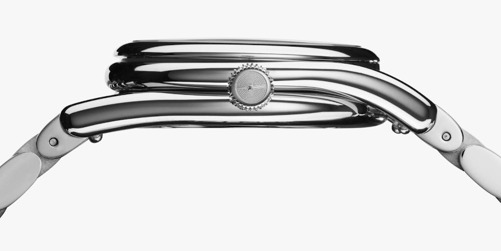 The side profile of the Derby, the latest women's watch from Shinola