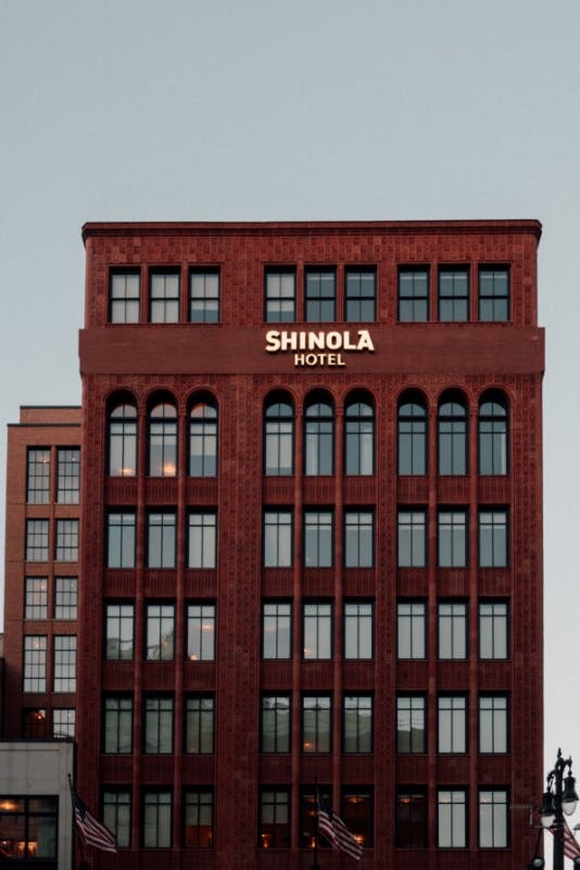 Exterior of the Shinola Hotel