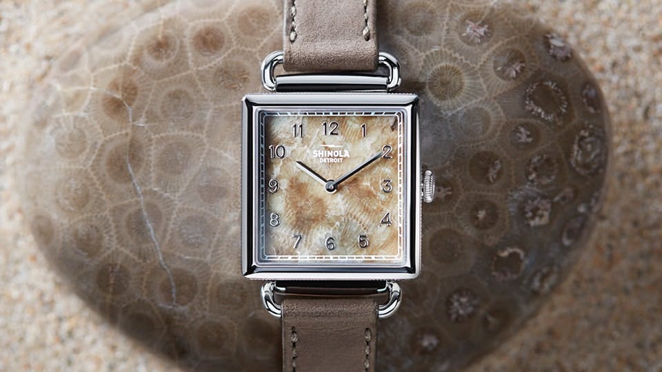 Shinola petoskey stone watch sale